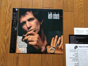 ★帯付！キース・リチャーズ (ローリング・ストーンズ)の1988年貴重アナログ盤！／トーク・イズ・チープ KEITH RICHARDS ROLLING STONES