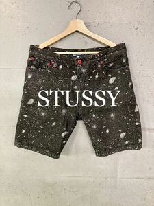 STUSSY プリント加工デニムショートパンツ！