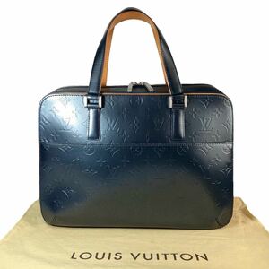 極美品　正規品　LOUIS VUITTON ヴェルニバッグ コロンバス ハンドバッグ　マットブラック パテントレザー　シリアル　トート　1円スタート