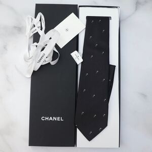 未使用 CHANEL シャネル 黒色 ネクタイ