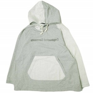 新品 Engineered Garments x BEAMS BOY エンジニアードガーメンツ ミラー反転 スウェットプルオーバーパーカー GREY クレイジーパターン