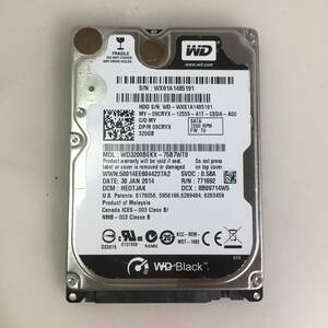 □23460時間 Western Digital WD Black WD3200BEKX 2.5インチHDD 『正常判定』320GB