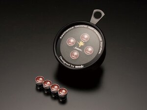 送料無料 ウェッズ Kranze φ13 VALVE CAP [レッド] [4個/1SET] [全長:12mm] [有効ネジ寸法：8mm] [径:φ13] weds クレンツェ [No.52226]