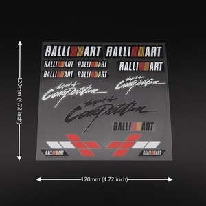 送料無料　RALLI ART ステッカー 横12cm×縦12cm ① ラリーアート 三菱