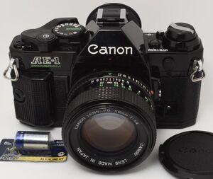 【整備/性能測定済】Canon AE-1 PROGRAM ブラック＋NFD50mmF1.4_P,S,機能OK(3791869_248)◎