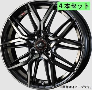 【個人宅発送可能】Weds ウェッズ 17×6.5J +42 4穴 PCD100 PBMC/TI ホイール 4本セット LEONIS LM レオニス レオニス・エルエム (40799)