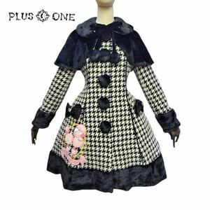 【Angelic Pretty】ロイヤルプードルコート/アンジェリックプリティ/千鳥格子/犬/ボンボン/ アウター/ファー