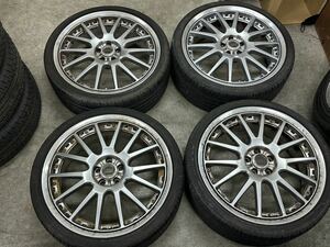 RAYS VR GTM 19インチ 7.5J+46 4本通し PCD100 5H 225/35R19 4本セット センターキャップ付 BBS WORK SSR OZRacing プリウス 86