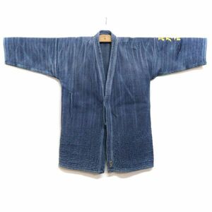 4045SR◆剣道着/煌kagayaki/藍染木綿/刺し子/経年変化/ボロ/色落ち/昭和レトロ/ヴィンテージ/古布/リメイク素材/KENDO UNIFORM