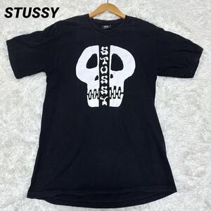 633【ステューシー】/STUSSY/スカルプリント/半袖Tシャツ/カットソー /M/メンズ/男性