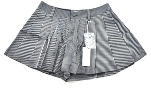 WJKW (ダブルジェーケーダブル) Flair Short Pants GREY×BLACK 36 フレアショートパンツ ショーツ ピンストライプ キュロット