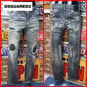 定価8.4万　Dsquared2　ディースクエアード　ストレッチ　スーパーツインキージーンズ　デニム　52 グレー