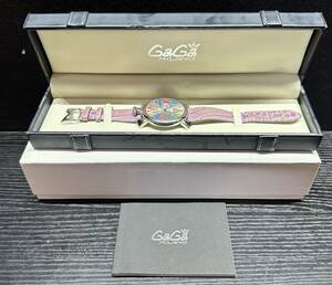 腕時計 GaGa MILANO MANUALE 46 N.Y 1484 ITALY ガガミラノ マヌアーレ 70.23g 稼働品 10D205WA