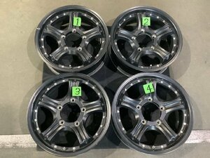 ガリ無し Lehrmeister ELBE ROADSPOKE VR マットブラック 16インチ アルミホイール4本 ジムニー JB/JM23W 16×5.5JJ +20 139.7 110mm 5H