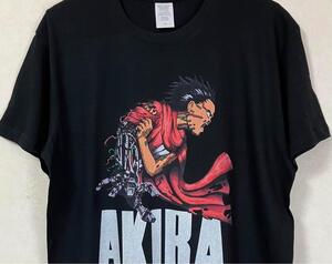 【未使用品】 アキラ AKIRA 鉄雄 テツオ 島鉄雄 金田 カネダ akira Tシャツ ブラック 黒　半袖 美品 新品 M アニメ 綿 コットン マンガ