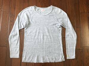 ハリウッドランチマーケット HRMARKET ストレッチ カットソー 長袖 Tシャツ M ２ 霜降りグレー H刺繍 ハリラン HRM 聖林公司 日本製