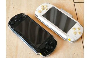 Й★SONY★PSP本体2台★PSP1000＋PSP-240(マイクロホン）★PSP3000★白★黒★動作未確認★ジャンク★