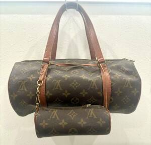 LOUIS VUITTON ルイヴィトン モノグラム パピヨン30 M51365 筒型 ハンドバッグ ポーチ付き 1円スタート