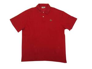 即決☆ CHEMISE LACOSTE ラコステ コットン素材 ポロシャツ 赤 SIZE20