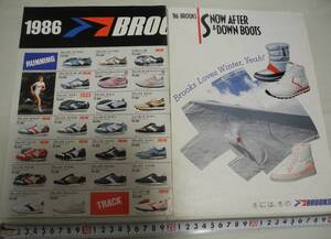 1986 brooks catalog shoes vintage sneaker ブルックス カタログ ビンテージ スニーカー poster running tennis basket 資料