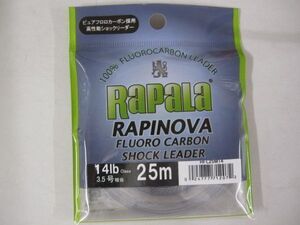 ラパラ　ラピノヴァ フロロカーボン ショックリーダー 3.5号 14lb 25m　新品