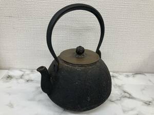 ◇龍文堂造 鉄瓶 煎茶道具 茶器　レトロ 貴重　八万女青