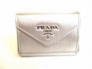 【希少】【未使用保管品】 プラダ PRADA レザー 3つ折り 財布 コンパクト財布 フラップコンパクトウォレット メンズ レディース