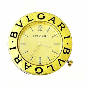 【1円スタート】【訳あり品】BVLGARI ブルガリ NO.1251M トラベルクロック GP ゴールド文字盤 クオーツ 置き時計 331308