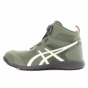 未使用品 アシックス asics ウィンジョブ WINJOB CP214 TS BOA ライケングリーン×ホワイト スニーカー ハイカット US10.5 28.0cm 1271A056