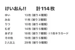 プレシャスメモリーズ けいおん!! 114枚セット