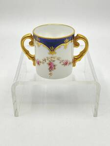 ＊とてもレア アンティーク＊ COALPORT コールポート ＊VERY RARE＊ Miniature Loving Cup (2) ミニチュア 2ハンダルラビングカップ *T814