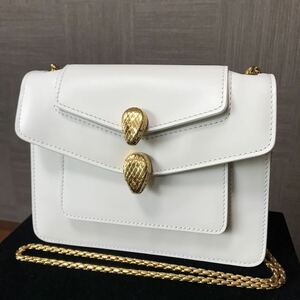 超美品【BVLGARI×alexanderwang】ブルガリ×アレキサンダーワン カーフレザー チェーンショルダー バッグ 元箱 保存袋付き