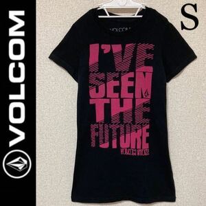 美品☆VOLCOM 半袖Ｔシャツ S 黒 ブラック ボルコム