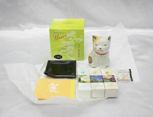 ☆阪急百貨店包装開封品 松栄堂 香炉 ひだまり こねこ シァンドゥ お香 3点セット☆60サイズ☆