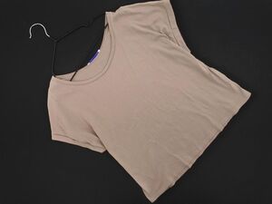 ネコポスOK ZARA basic ザラ ベーシック プルオーバー カットソー sizeS/ベージュ ■◆ ☆ efa4 レディース