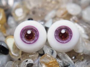 14mm 高品質 グラスアイ A品【champagne rose】（管理番号 SP34）