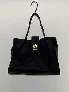 MARY QUANT◆ハンドバッグ/レザー/BLK