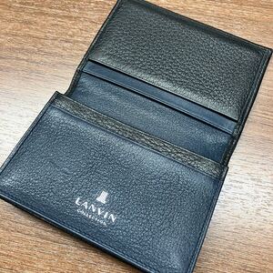 【12-707】 LANVIN ランバン 名刺入れ カードケース ブラック