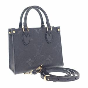 LOUIS VUITTON】ルイヴィトン オンザゴーBB M46993 2WAYバッグ ハンドバッグ ショルダーバッグ モノグラムアンプラント ブラック オープン 