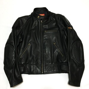 [bea]『シングル ライダースジャケット Red Barus MOTORCYCLE WEAR / LLサイズ レザー ブラック』革ジャン