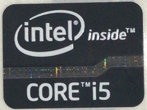 ■新品・未使用 ■10枚セット 二三代目【CORE i5黒】エンブレムシール 【21*16㎜】 送料無料・追跡サービス付き☆P023