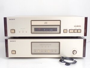 SONY CDP-R1a + DAS-R1a CDトランスポート + D/Aコンバーター セット ツインリンクケーブル付 ソニー ◆ 706A7-2