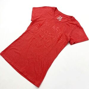 UNDER ARMOUR ☆ 同色プリント◎ 半袖 Tシャツ ピンク オレンジ LG ランニング トレーニング スポーツ ヨガ 筋トレ アンダーアーマー■G236