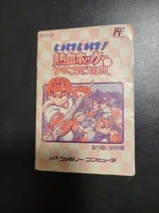 いけいけ！熱血ホッケー部　すべってころんで大乱闘　 fc ファミコン 説明書 説明書のみ Nintendo