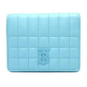 バーバリー 三つ折り財布 BURBERRY VIA MANZONI キルティング調 ウォレット 8070449 COOL SKY BLUE アウトレット レディース 