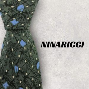 【5304】美品！NINARICCI　ネクタイ　グリーン系