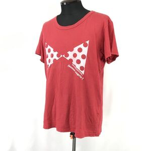 mercibeaucoup，jevous enprie!★リボン柄/半袖Tシャツ【size-3/red/赤】/ジュヴゾンプリメルシーボークー/コットン/Tops/Shirts◆BH839