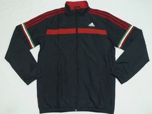 新品adidasアディダス [TrainingESS]AH3648ウィンドジャケットSブラック/パワーレッド/イタリアカラー\7590