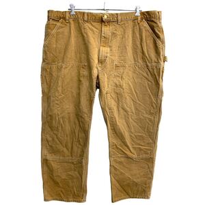 Carhartt ワークパンツ W50 カーハート ダブルニー ペインターパンツ ビッグサイズ ブラウン USA製 古着卸 アメリカ仕入 2404-821