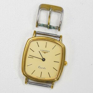 1円 可動品 腕時計 ロンジン LONGINES フェイスのみ クォーツ メンズ ゴールド 同梱不可